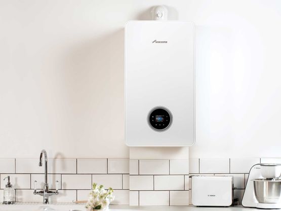 boiler in white kitchen